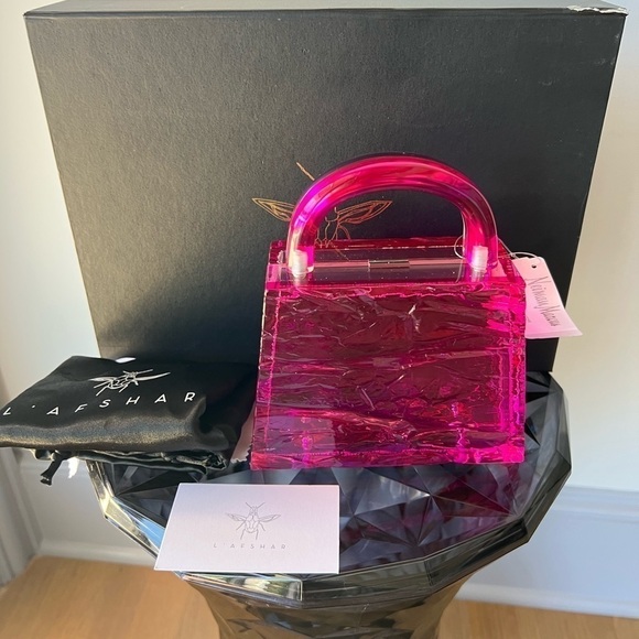 L'Afshar Eva Crushed Ice Top-Handle Bag - Picture 13 of 13